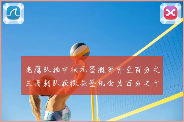 老鹰队抽中状元签概率升至百分之三马刺队获探花签机会为百分之十四